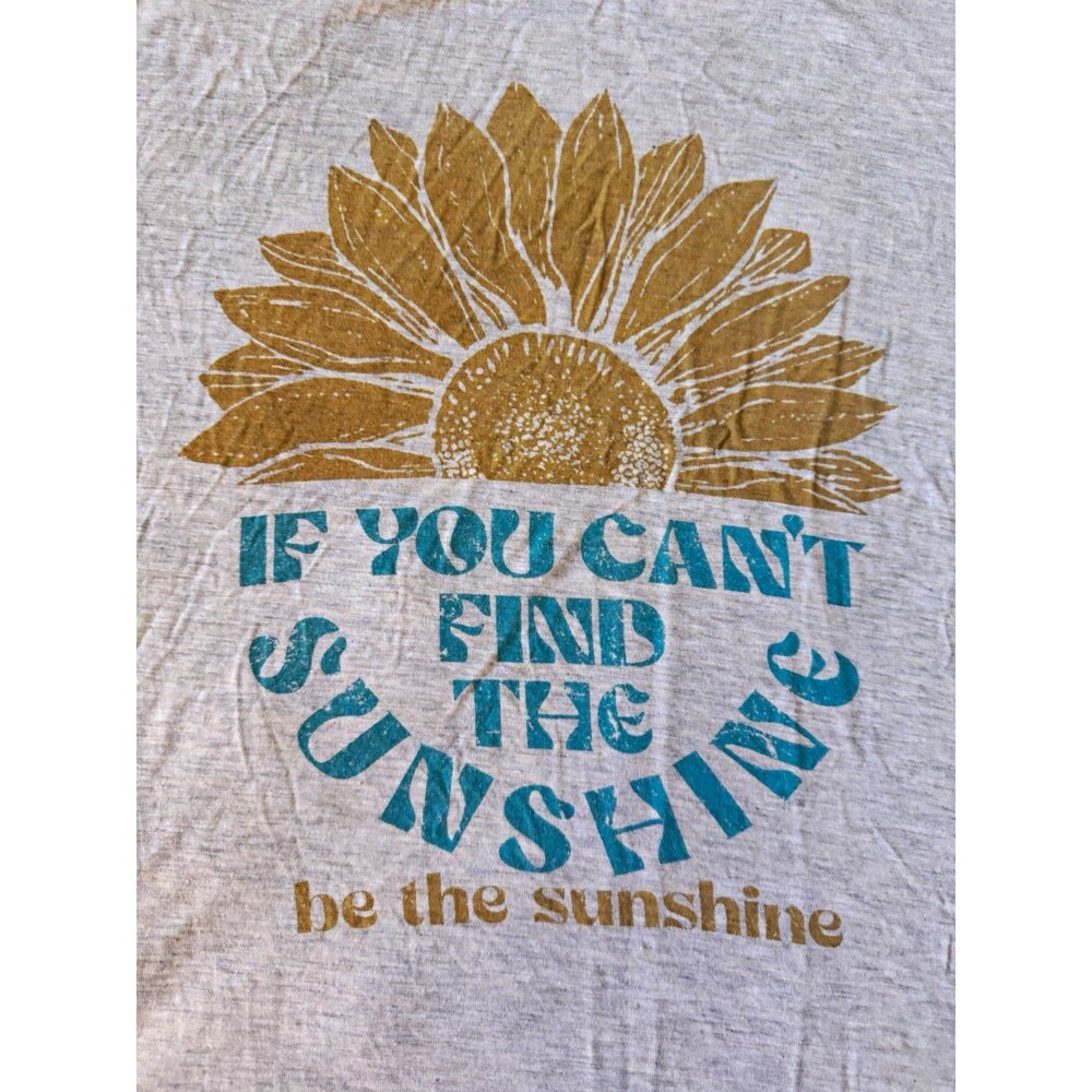 Maurices Women’s 1X Be the Sunshine Sunflower Graphic Tee Beige Plus Size